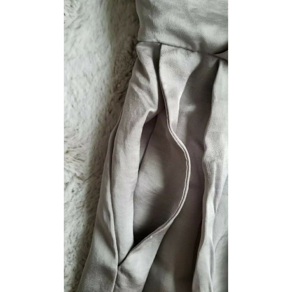 Bcbg Generation Silver Metallic Gray Strapless Mi… - image 4